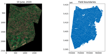 Field boundaries for an area of investigation in the last 4 years.
