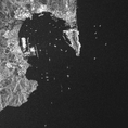 Example of SAR image acquired over the seashore