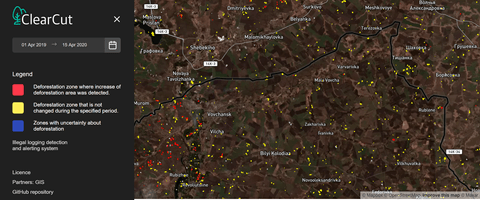 Clearcut segmentation on satellite images using deep learning